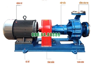Bơm dầu truyền nhiệt RY125-80-160 Lưu lượng 160 m3/h, công suất 22 kW, cột áp 50 m